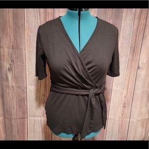 Ann Taylor Faux Wrap Top